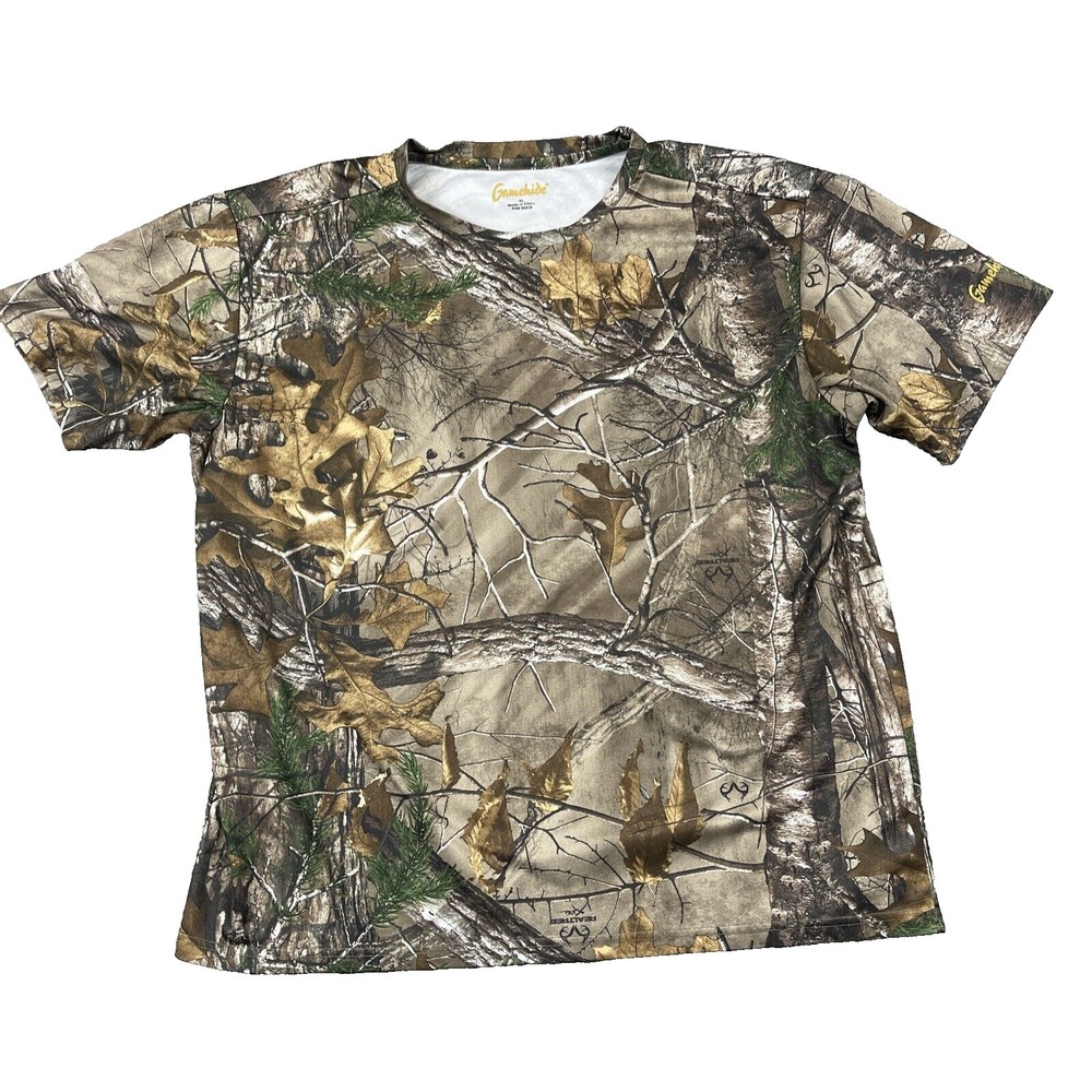 Gamehide Realtree Xtra Camo Shirt Mens XL Short Sleeve Nature Hunting Outdoor